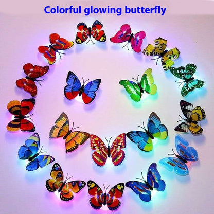 Single Layer Light-emitting Butterfly Wall Self-adhesive Sticker - Single Box - 12V Hanging Light