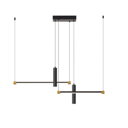 Javeriah 4 - Light Dimmable Kitchen Island Linear LED Pendant No Bulb - Black Gold - 12V Hanging Light