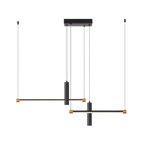 Javeriah 4 - Light Dimmable Kitchen Island Linear LED Pendant No Bulb - Black Gold - 12V Hanging Light