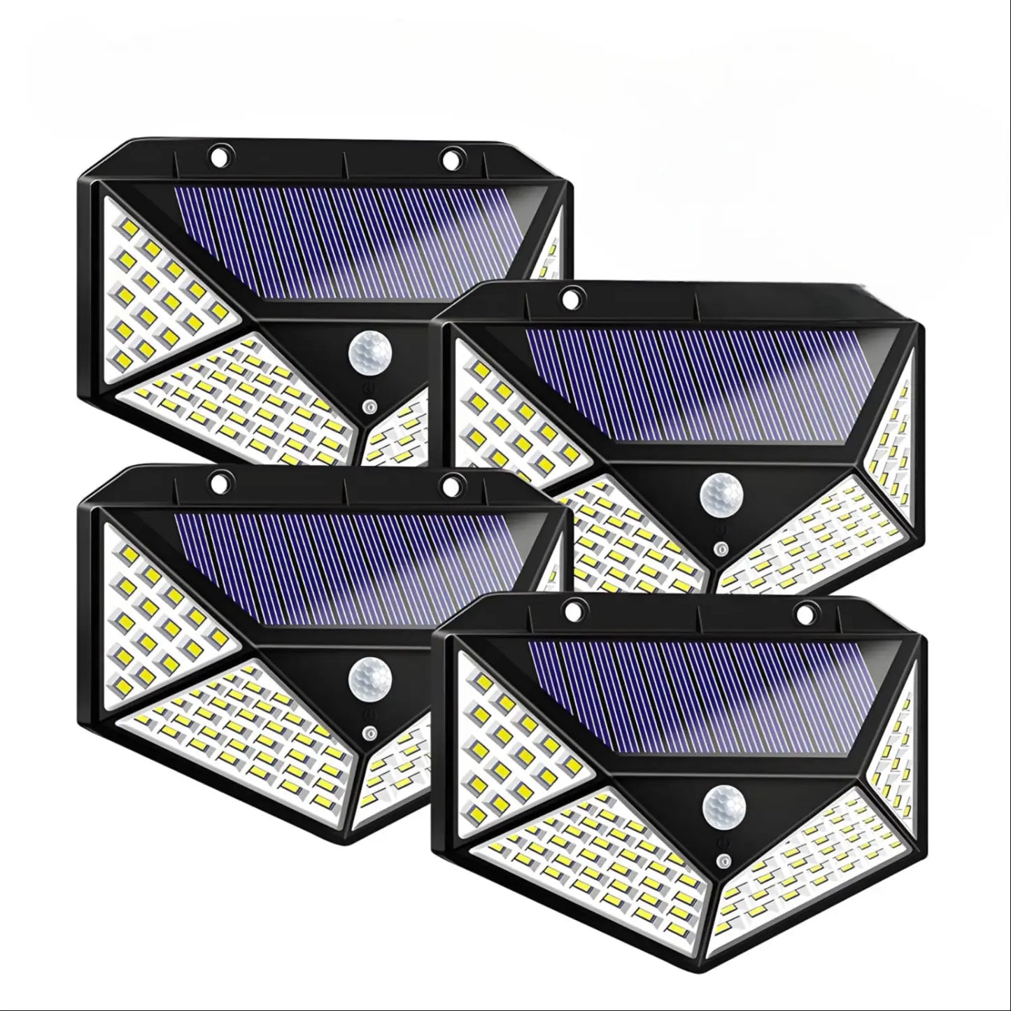 Smart & Energy-Efficient LED Solar Motion Detection Light - 100LED / Polygon / 4pcs - 12V Hanging Light