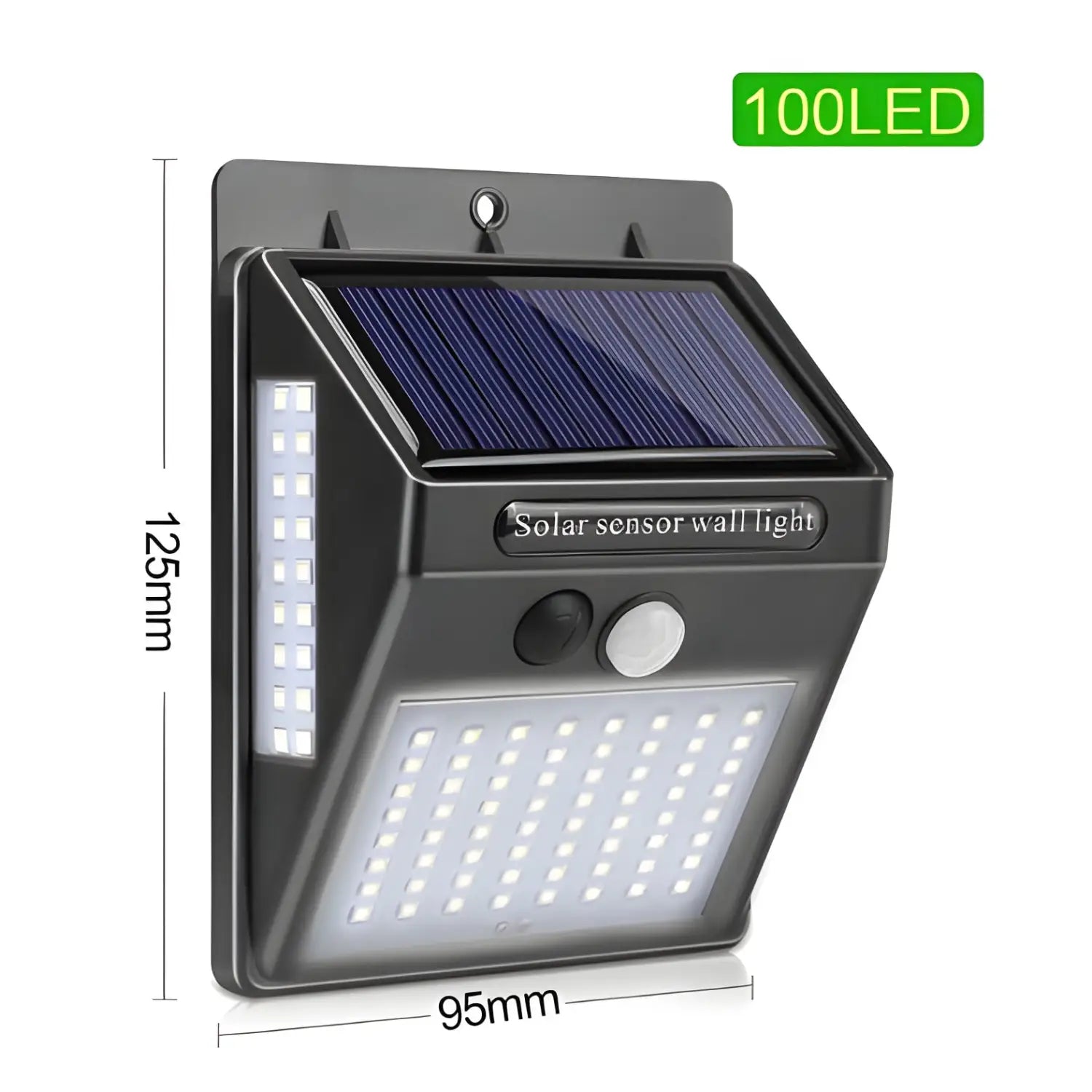 Smart & Energy-Efficient LED Solar Motion Detection Light - 100LED / Black / 1pcs - 12V Hanging Light