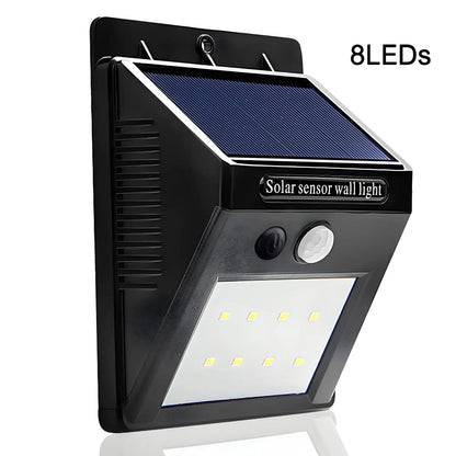 Smart & Energy-Efficient LED Solar Motion Detection Light - 8LED / Black / 2pcs - 12V Hanging Light