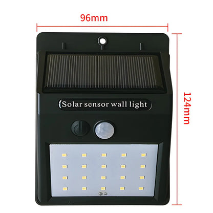 Smart & Energy-Efficient LED Solar Motion Detection Light - WT light / Black / 3 mode 20 - 12V Hanging Light