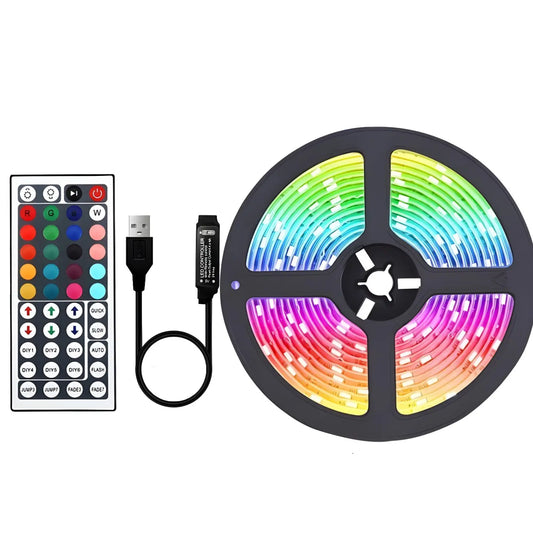 Smart LED Lights Bluetooth RGB Strip with Remote Control - Style D / 20M - Light Fixture