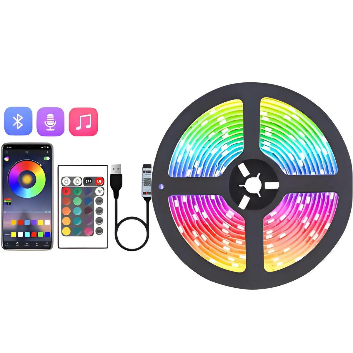 Bluetooth Led Light Custom Smart LED Lights Bluetooth RGB Strip with Remote – Ironsmith Lighting
