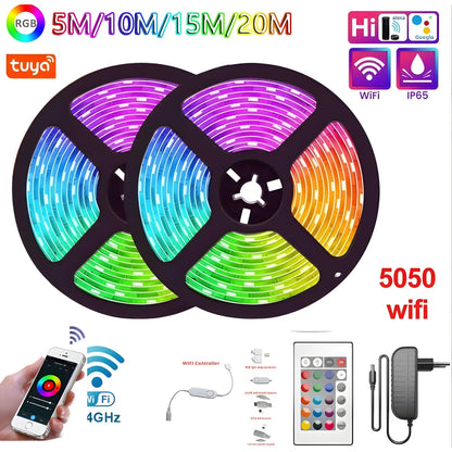 Smart LED Strip Light - WiFi & Bluetooth Control 5050 RGB - Strip light