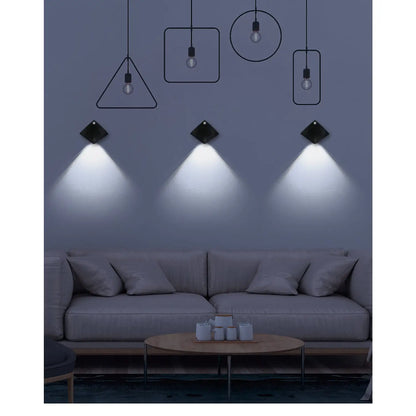 Smart Motion Sensor Night Lamp Light – Rechargeable LED Lamp with Auto-Sensing Technology - AAA battery white light