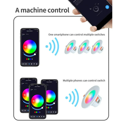Graffiti Bluetooth Smart Downlight Voice Control Full Color Dimming Speaker Five way Light 12V Hanging Light