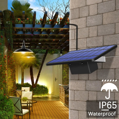 Solar Chandelier – 16 LED Waterproof Hanging Light with 2200mAh Battery - Solar Light
