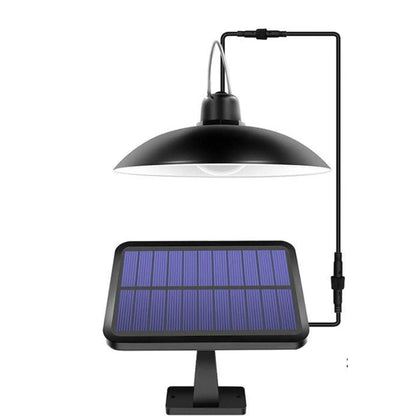 Solar Chandelier – 16 LED Waterproof Hanging Light with 2200mAh Battery - Cold / Black - Solar Light