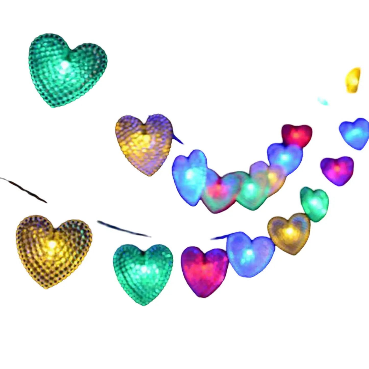 Solar Decorative Lamp on Chain for Outdoor Gardens & Patios - Color / 5 M 20 Light Small Heart - Solar Light