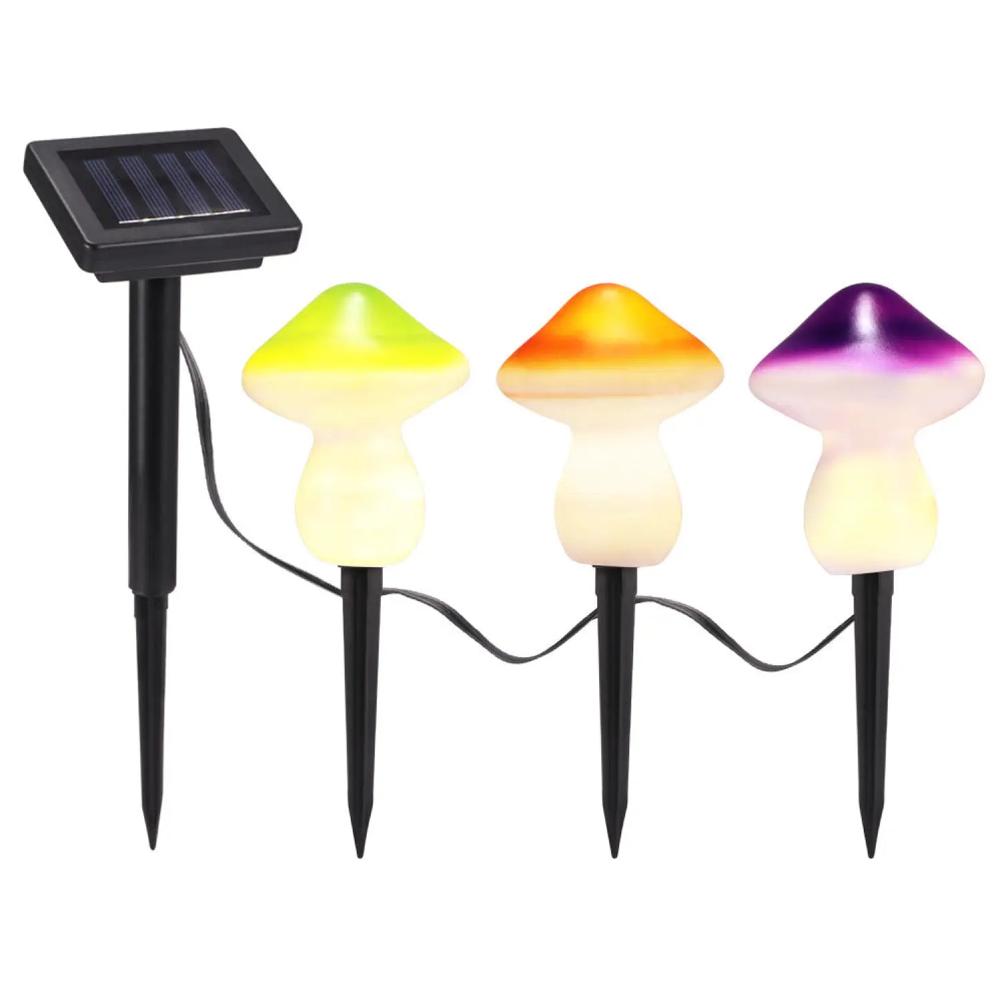 Solar Garden Decor Lights – Waterproof LED Mushroom Pathway Lamps - Solar Light