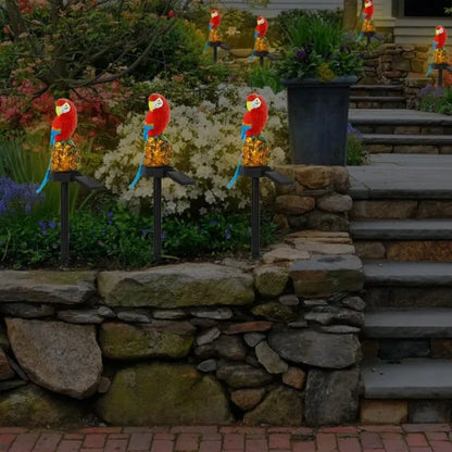 Solar Garden Light Outdoor – IP65 Waterproof Parrot Decor with Auto On/Off - Red Parrot - Solar Light