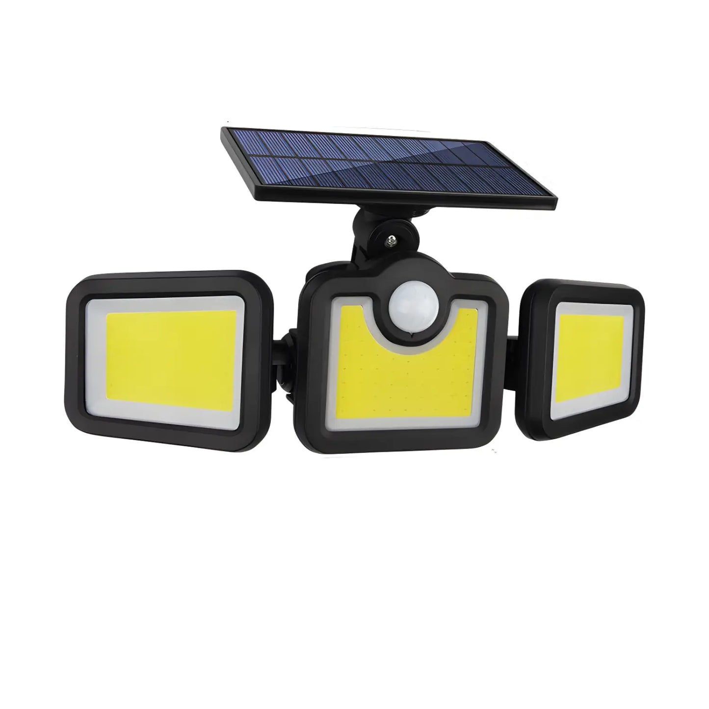 Solar Lamp Outdoor Flood Light with Motion Sensor 3 Heads IP65 Waterproof - C - Solar Light