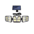Solar Lamp Outdoor Flood Light with Motion Sensor 3 Heads IP65 Waterproof - H - Solar Light