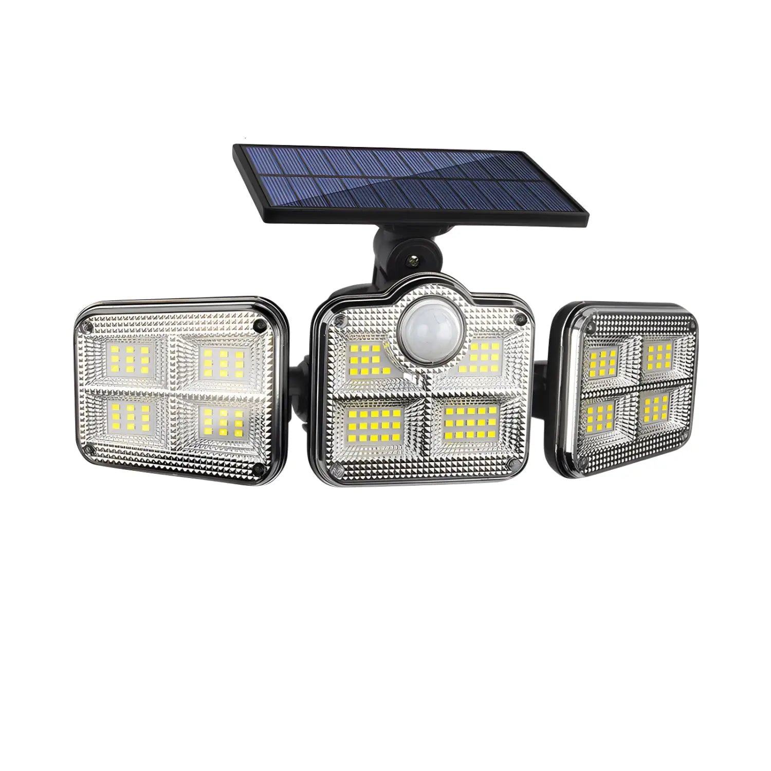 Solar Lamp Outdoor Flood Light with Motion Sensor 3 Heads IP65 Waterproof - D - Solar Light