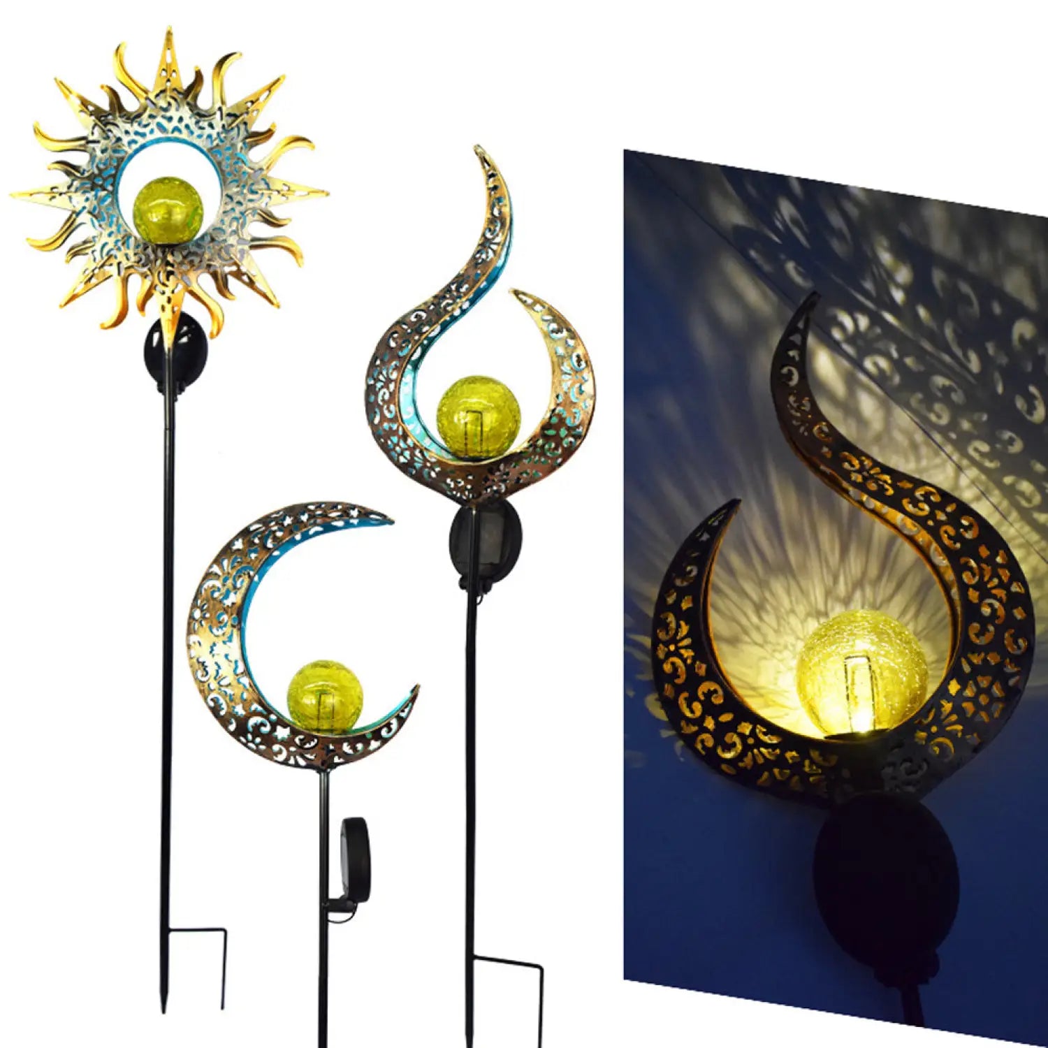 Solar LED Lamps with Waterproof & Flame Effect for Outdoor Garden Lighting - 12V Hanging Light
