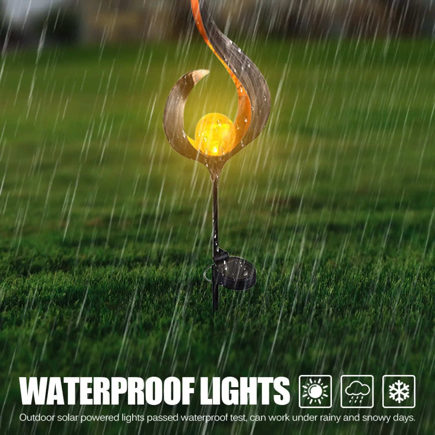 Solar LED Lamps with Waterproof & Flame Effect for Outdoor Garden Lighting - 12V Hanging Light