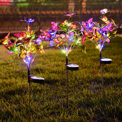 Solar LED Light for Outdoor Garden & Courtyard with Butterfly Design Lawn Lamp 12V Hanging Light