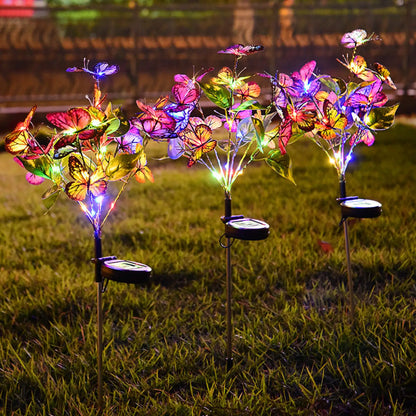 Solar LED Light for Outdoor Garden & Courtyard with Butterfly Design Lawn Lamp 12V Hanging Light