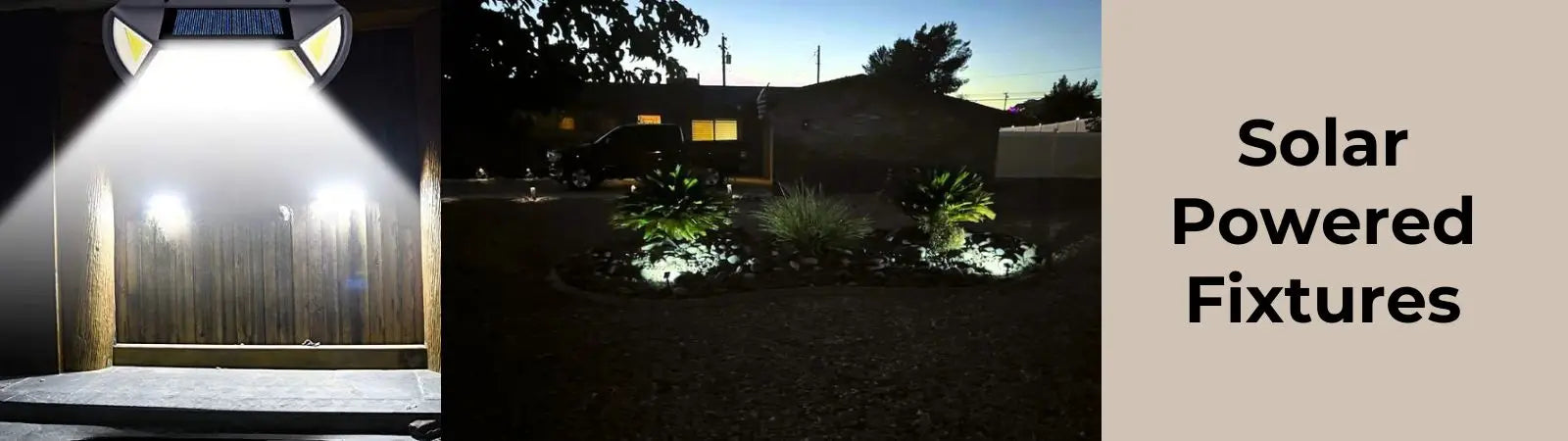 Solar powered fixtures