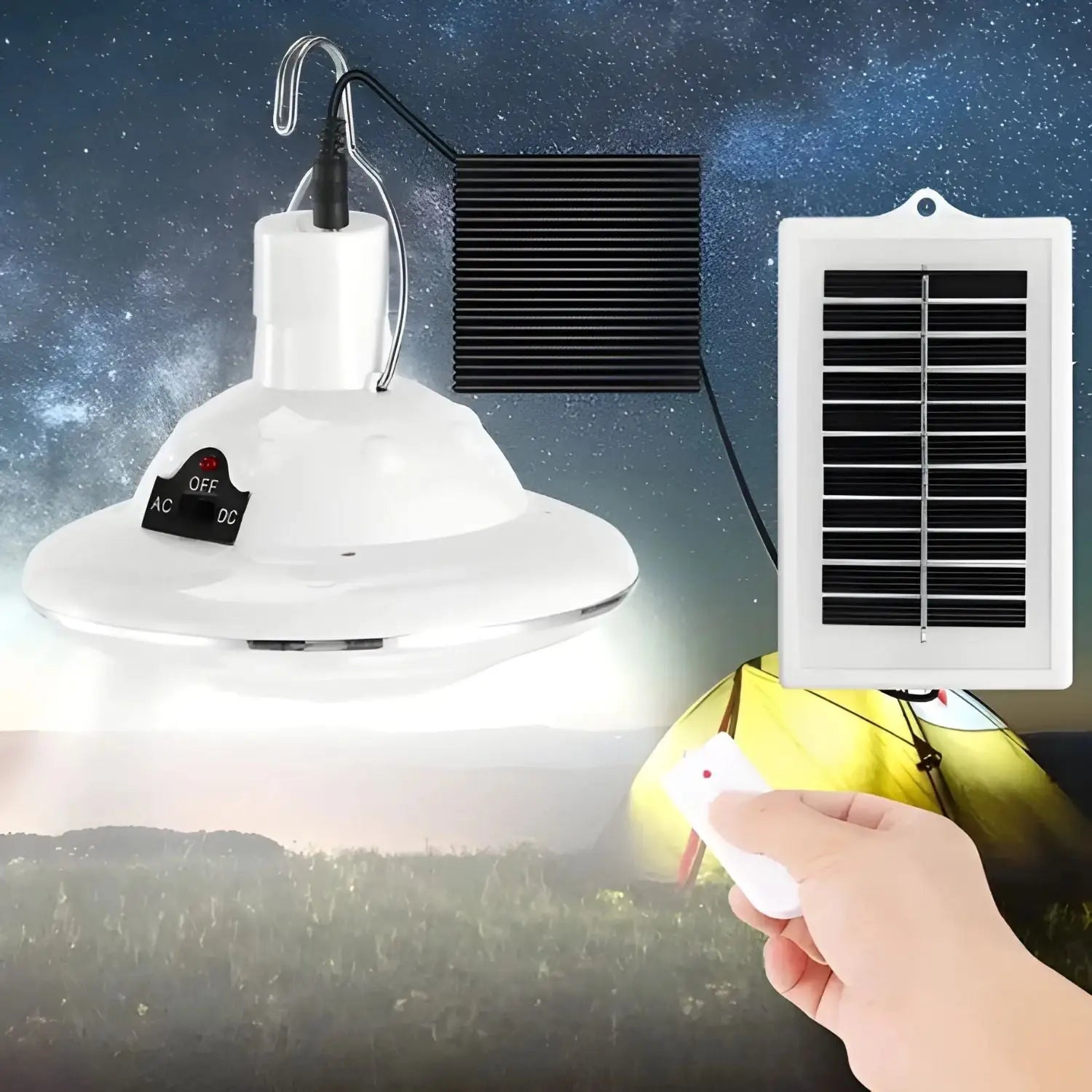 Solar Light Lantern Outdoor LED Hanging Lamp for Camping & Emergency