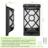 Solar Light Outdoor Waterproof with 96 LED Flickering Flame Effect - Black - Solar Wall Light