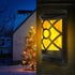 Solar Light Outdoor Waterproof with 96 LED Flickering Flame Effect - Black - Solar Wall Light