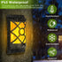Solar Light Outdoor Waterproof with 96 LED Flickering Flame Effect - Black - Solar Wall Light