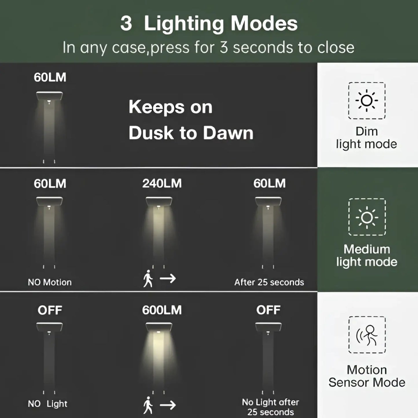 Solar Pathway Lights Outdoor LED Landscape Path Light With Dusk To Dawn Photocell Motion Sensor 1985 - Black - 12V