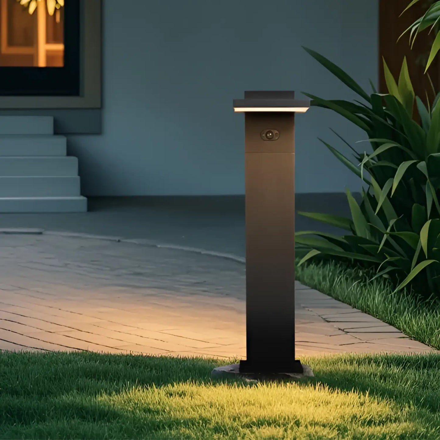 Solar Pathway Lights Outdoor With Motion Sensor IP65 Waterproof Path Lights For Driveway Adjustable Head 32128 - Black