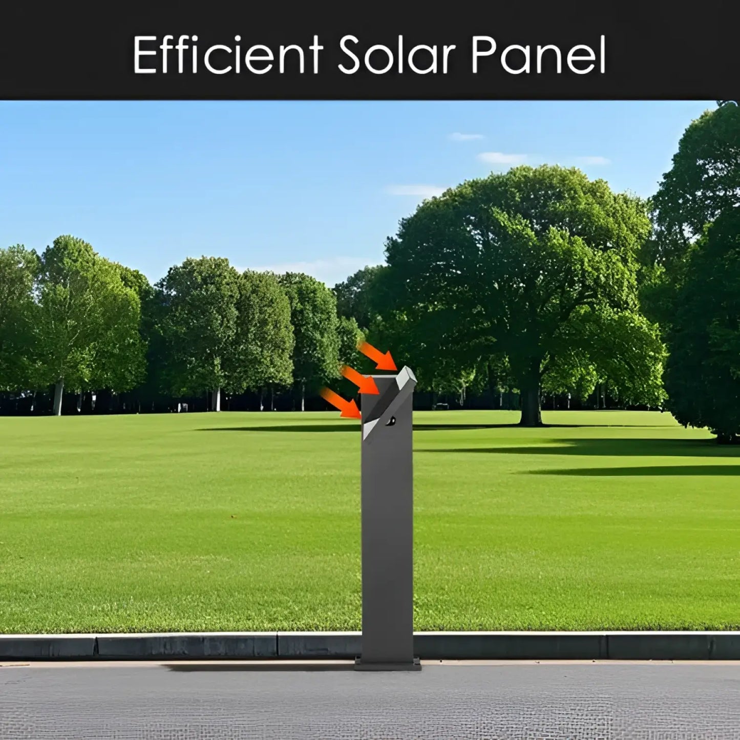 Solar Pathway Lights Outdoor With Motion Sensor IP65 Waterproof Path Lights For Driveway Adjustable Head 32128 - Black