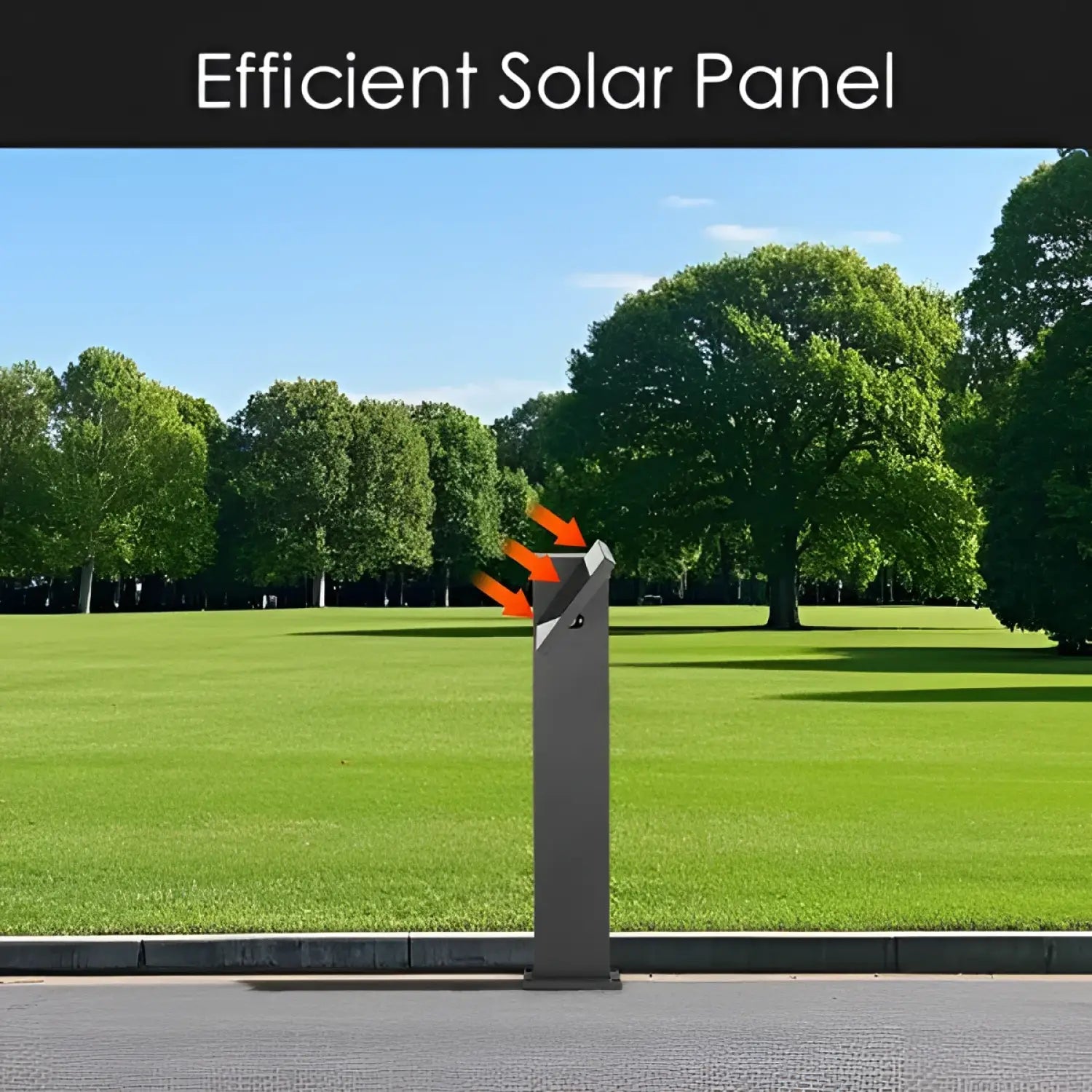 Solar Pathway Lights Outdoor With Motion Sensor IP65 Waterproof Path Lights For Driveway Adjustable Head 32128 - Black