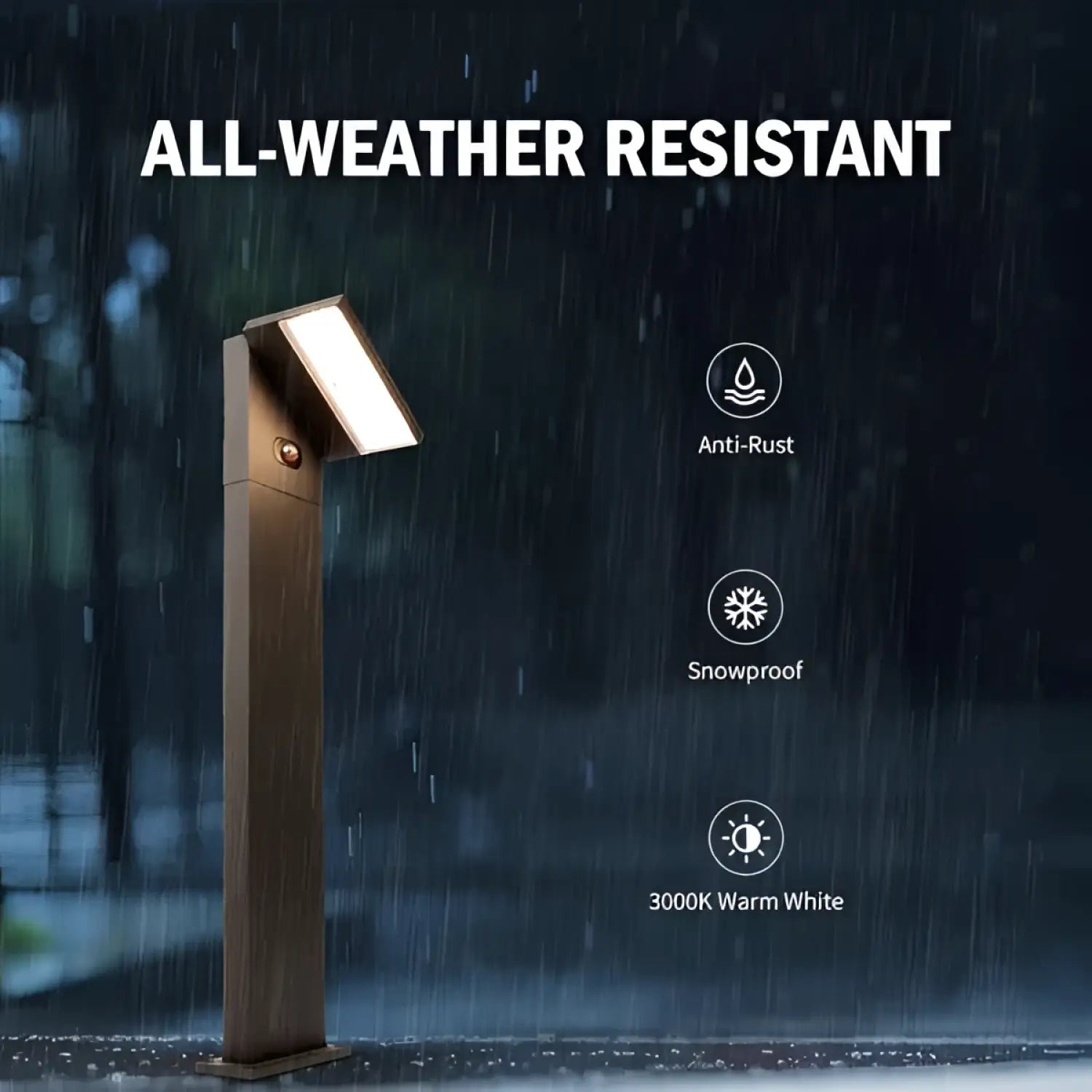 Solar Pathway Lights Outdoor With Motion Sensor IP65 Waterproof Path Lights For Driveway Adjustable Head 32128 - Black