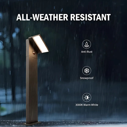 Solar Pathway Lights Outdoor With Motion Sensor IP65 Waterproof Path Lights For Driveway Adjustable Head 32128 - Black