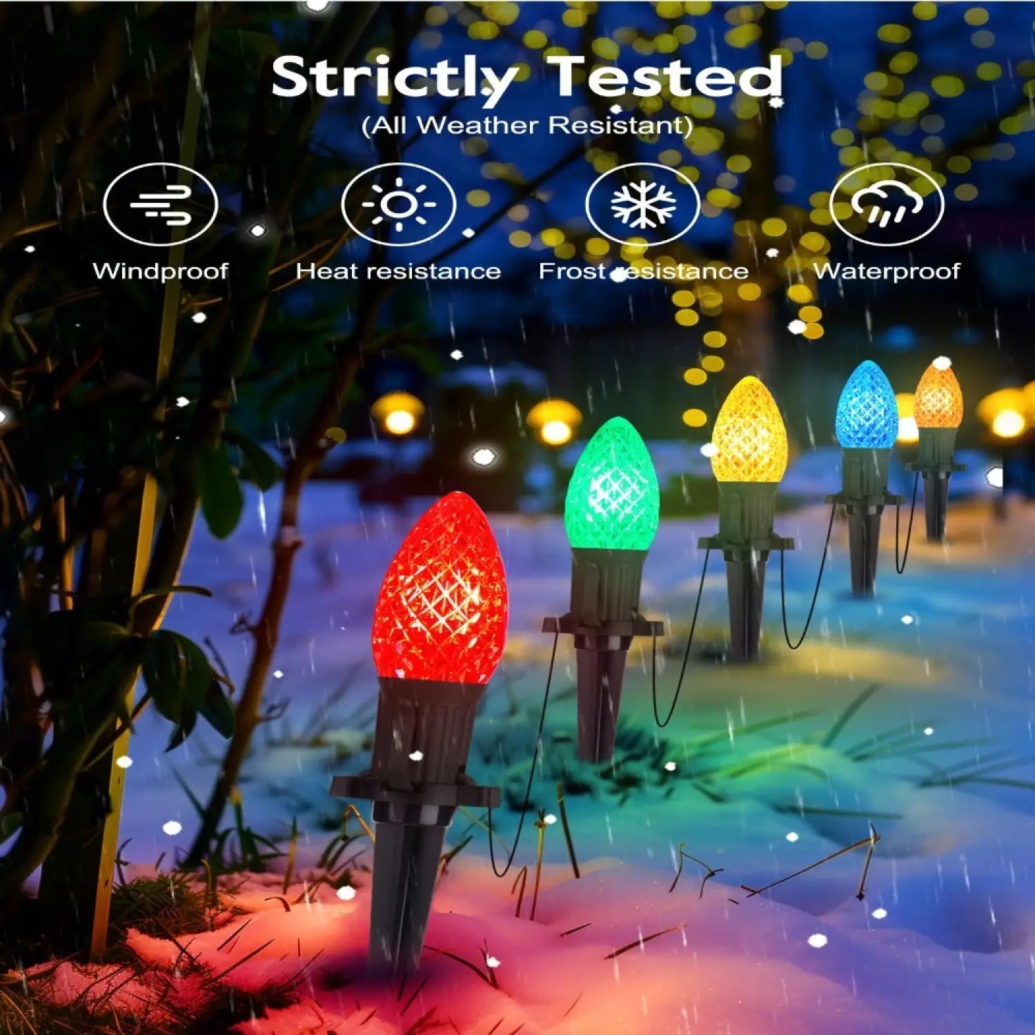 Solar Powered Light with 20pcs Set for Outdoor Decor & Strawberry Design - Multi Color - Solar Light