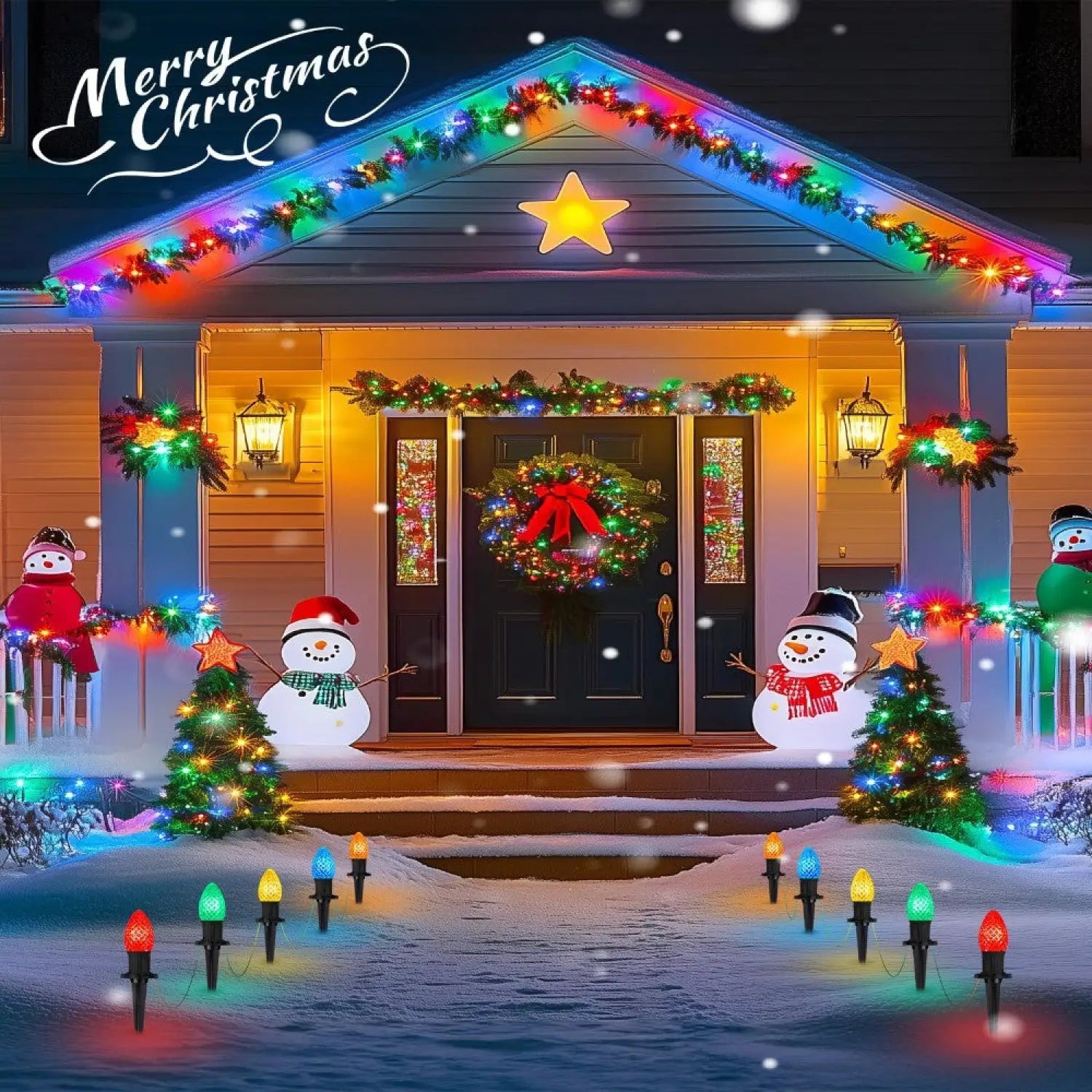 Solar Powered Light with 20pcs Set for Outdoor Decor & Strawberry Design - Multi Color - Solar Light