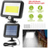 Solar Powered Wall Lights Outdoor 100 LED Beads Motion Sensor Lamp IP65 Waterproof Dusk To Dawn Sensor Light - Black