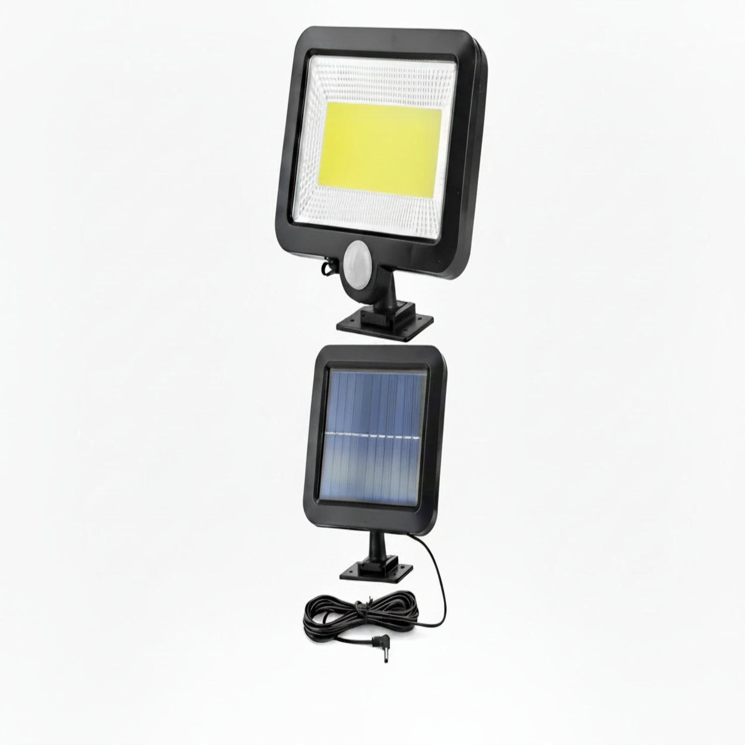 Solar Powered Wall Lights Outdoor 100 LED Beads Motion Sensor Lamp IP65 Waterproof Dusk To Dawn Sensor Light - Black