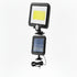 Solar Powered Wall Lights Outdoor 100 LED Beads Motion Sensor Lamp IP65 Waterproof Dusk To Dawn Sensor Light - Black