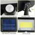 Solar Powered Wall Lights Outdoor 100 LED Beads Motion Sensor Lamp IP65 Waterproof Dusk To Dawn Sensor Light - Black