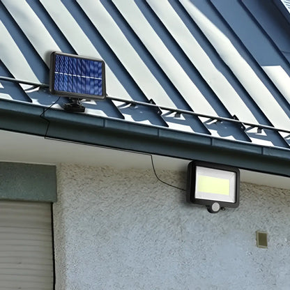 Solar Powered Wall Lights Outdoor LED Beads Motion Sensor Lamp - Black - solar Wall Light