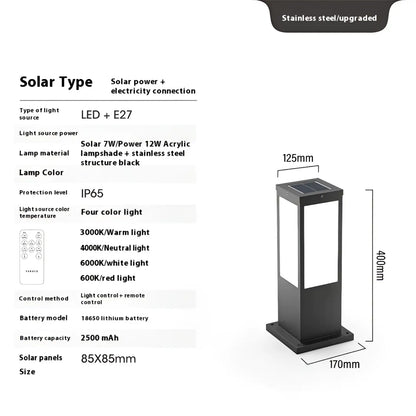 Solar Powered Yard Light for Stylish Outdoor Illumination