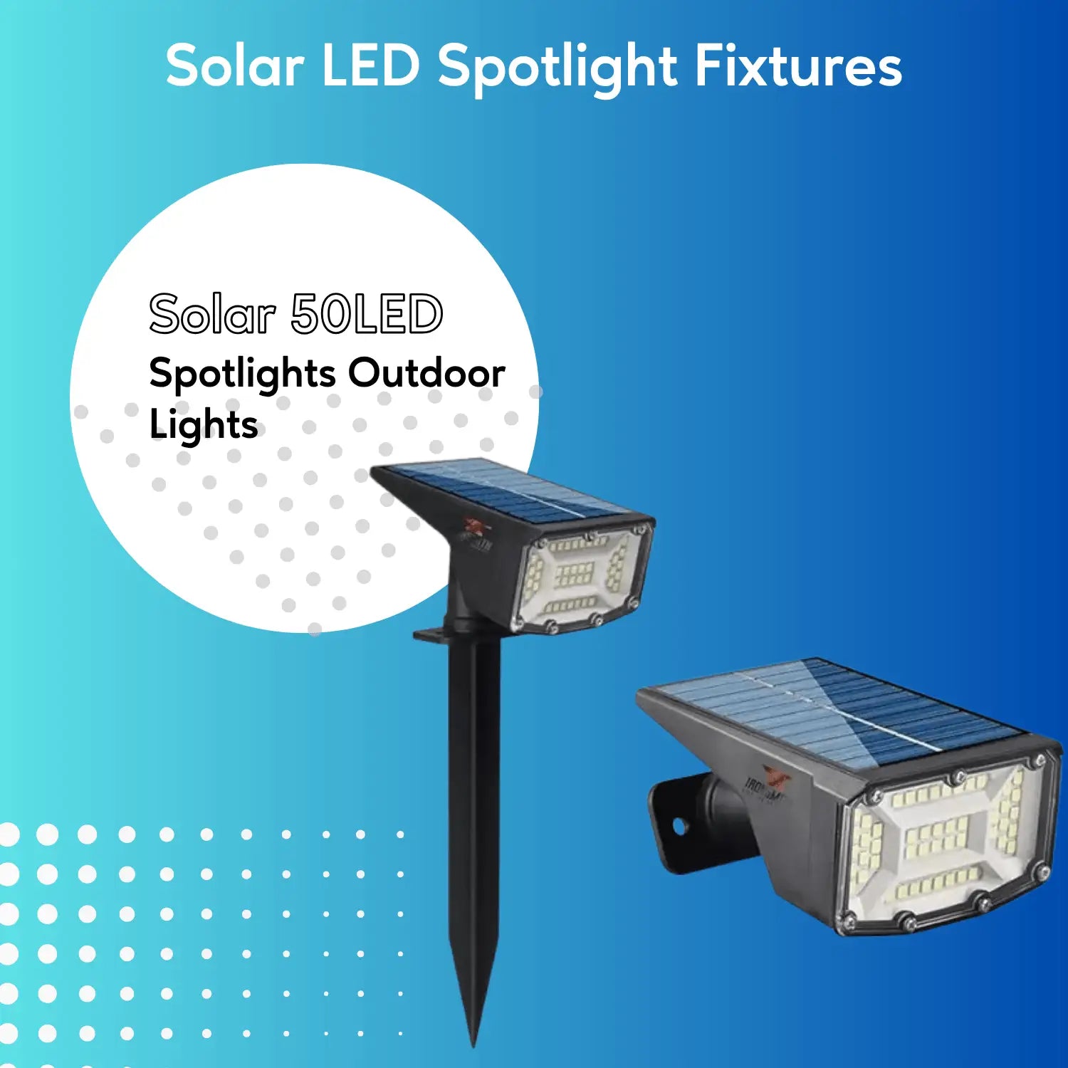 Solar Spot Lights Outdoor with Spike - 2 Pack - Solar Light