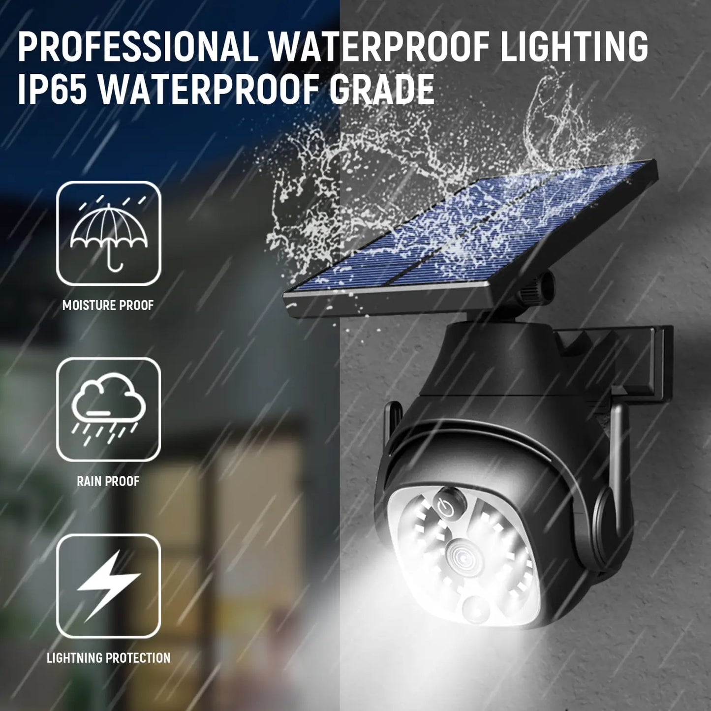 Solar Wall Lights for Outside with Waterproof & Motion Sensor - Well Light