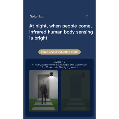Solar Wall Lights for Outside with Waterproof & Motion Sensor - Well Light