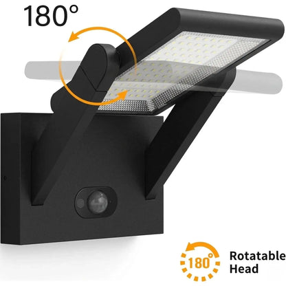 Solar Wall Mount Lights with Motion Sensor & Waterproof - Black - Outdoor Wall Lights