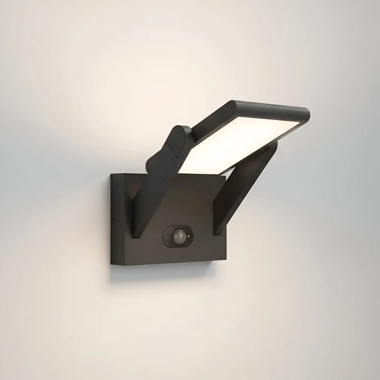 Solar Wall Mount Lights with Motion Sensor & Waterproof - Black - Outdoor Wall Lights