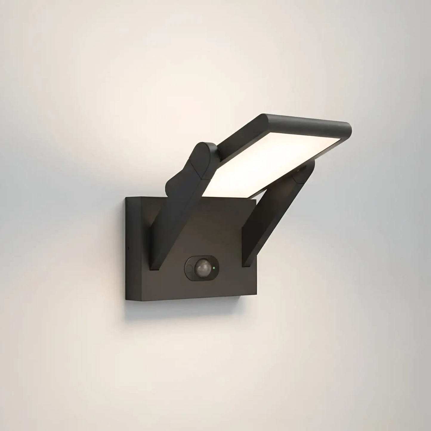 Solar Wall Mount Lights with Motion Sensor & Waterproof - Black - Outdoor Wall Lights