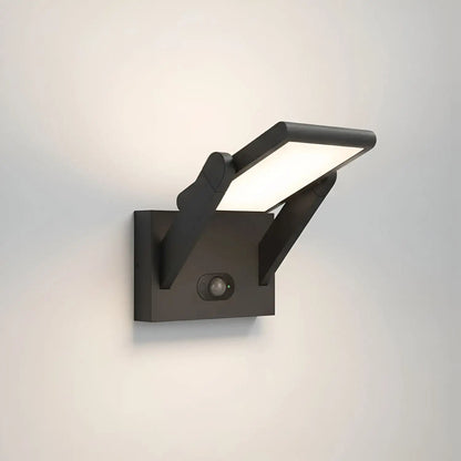 Solar Wall Mount Lights with Motion Sensor & Waterproof - Black - Outdoor Wall Lights